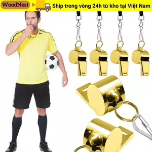 WOODNEST 2 Chiếc Còi Kim Loại Chất Lượng Cao Với Dây Đen Đào Tạo Đảng Trường Công Cụ Cổ Vũ