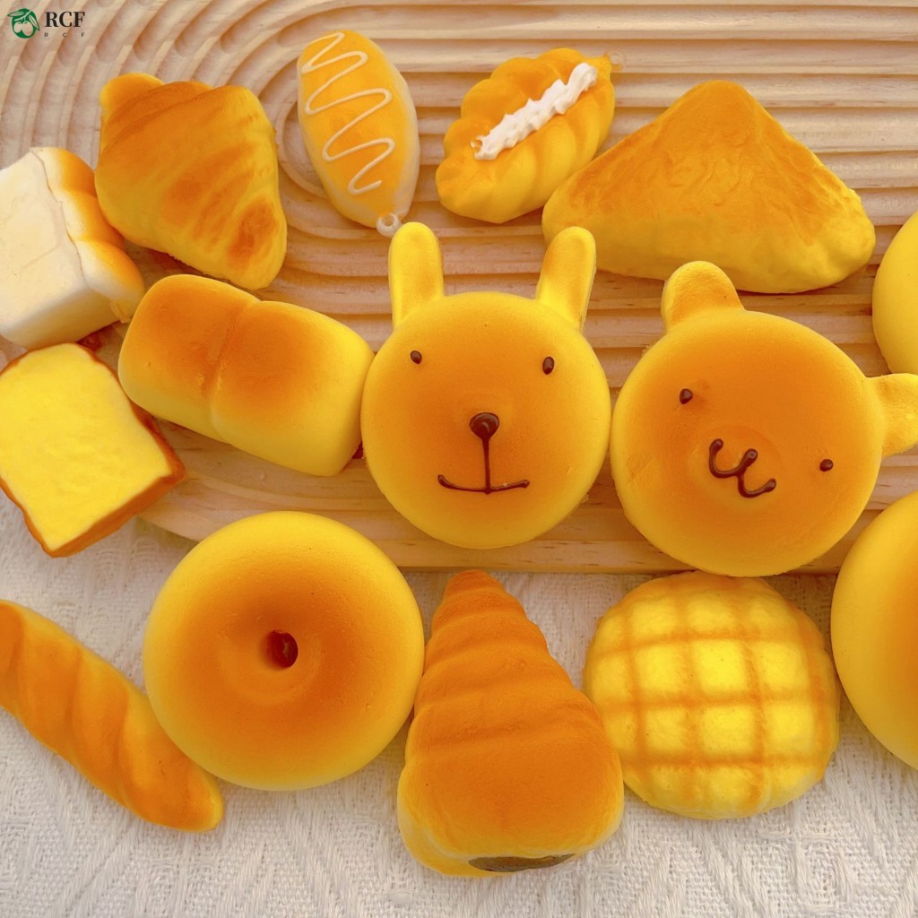 Đồ chơi bóp bánh mì nướng dễ thương xếp nếp chậm – Đồ chơi giảm căng thẳng thực tế