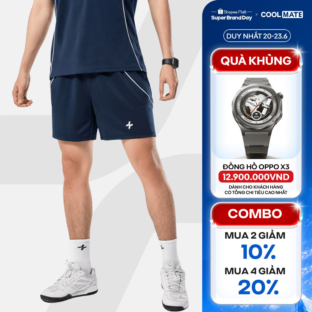 [MUA 4 GIẢM 20%]Quần Short thể thao nam Pickleball Tennis Promax FlexLine Active thoải mái thấm hút TỐT Coolmate