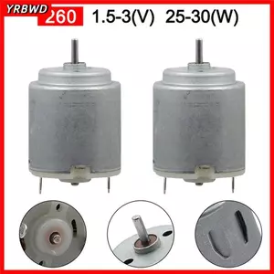 YRBWD 1 Cái 260 Động Cơ, Dụng Cụ Máy Điện Tốc Độ Cao DC 3-12V, Quạt Ô Tô Đồ Chơi Mini Động Cơ Điện DIY