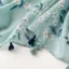 Nhỏ Tươi Lá Xanh In Hình Vải Lanh Cotton Tua Rua Khăn Nữ Trang Trí Đa Năng Chống Nắng Khăn Choàng Lớn 6.21