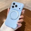Xoay 360 Từ Giá Đỡ Bầu Trời Xanh Ripple Lỏng Silicon Ốp Lưng Điện Thoại iPhone 17 Pro Max 16 Pro Max Bốn Góc Chống Sốc Bảo Vệ Vỏ