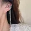 PNPIA- Thời Trang Sáng Bóng Zircon Mặt Trăng Ngôi Sao Dài sel Kẹp Tai Không Xuyên Bông Tai Thiết Kế Hợp Thời Trang Sang Trọng Nữ Vòng Đeo Tai Trang Sức Dự Tiệc