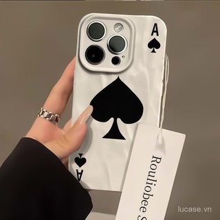 Ốp Bảo Vệ Điện Thoại Di Động Spade A Thẻ Chơi Thích Hợp Cho iPhone 16promax ip 17 17pro 11promax 11 12 13 14 promax 15promax 15pro 14plus Vỏ Linh Hoạt Chống Sốc