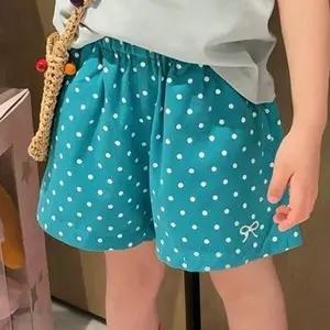 Quần short chấm bi nữ (90-140) Quần short chấm bi mặc ngoài mùa hè Phong cách Hàn Quốc Quần short thông thường Dopamine thời trang