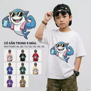 Áo thun bé trai hoạt hình Năng động Không gây kích ứng da bé trai 10-40kg
