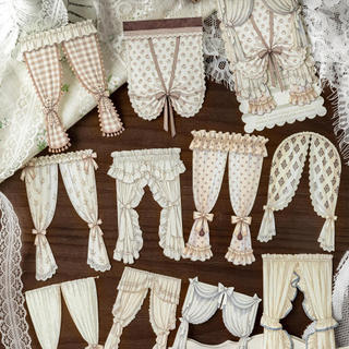 ENWEI 10 Cái [Window Sweet Dreams Collection] Kem Gạc Ấm Bong Bóng Bầu Trời Tạp Chí Chất Liệu Miếng Dán Gói Văn Phòng Phẩm Trang Trí