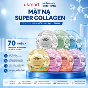 COMBO 10 Miếng Mặt Nạ BANOBAGI Super Collagen Dưỡng Da Chuyên Sâu Dành Cho Mọi Loại Da 30ml