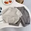 Mori Series (90-120) Bộ đồ dệt kim rỗng cho bé trai + Quần dài đến mắt cá chân thông thường