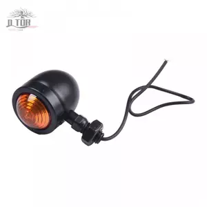 Bộ Đèn 2 Chiếc Màu Đen Xe Máy Phụ Kiện Retro Phần Trang Trí Kim Loại Cafe Racer