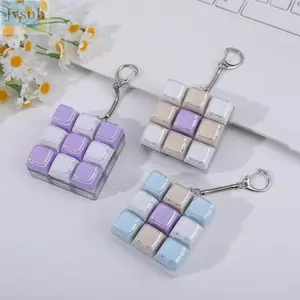 Quà tặng đồ chơi chìa khóa bàn phím JVSUB 9, Nút ngón tay chống căng thẳng Móc khóa trò chơi bàn phím, Giảm căng thẳng sáng tạo DIY Fidget Giải nén Túi sáng tạo dành cho người lớn