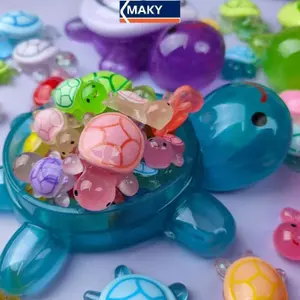 MAKY 1 Đêm Phát Sáng Rùa Lớn + Mini Dạ Quang Rùa Các Bức Tượng Nhựa Thủ Công Phát Sáng Rùa Lưu Trữ Trang Trí Phong Cảnh Máy Tính Để Bàn VN