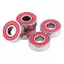MAKY 5 Chiếc Đỏ ABEC-7 608RS Ván Trượt Con Lăn Kín Vòng Bi 8x22x7mm VN