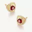 Bông tai bạc họa tiết FANCIME Trinity được tạo thành Ruby