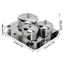 AFTEROF 3 Chiếc Bột Móng Tay Bằng Thép Không Gỉ Dappen Dish, Cốc Bảo Quản Chất Lỏng Acrylic Dính Bề Mặt Mịn Chắc Chắn, Có Nắp Đựng Bột Móng Tay Kim Loại Dày