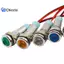 1 cái 6mm Đầu phẳng LED Đèn báo kim loại Đèn báo chống nước 12V Với Đỏ Vàng Xanh lam Xanh lam Và Trắng Đường đẹp
