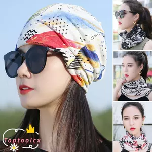 TOPTOOLCX Turban, Mũ Baotou lụa băng chống nắng, Mũ mềm thoáng khí thời trang dành cho nữ
