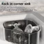 Kệ góc tam giác có lỗ thoát nước - Cốc hút nhựa cho phòng tắm nhà bếp