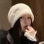 ECK Sang Trọng Beanies Mũ Dành Cho Nữ Mùa Đông Ấm Áp Chắc Chắn Baggy Lông Cừu Len Skullies Mũ Ngoài Trời Coldproof Thiên Mũ HOT