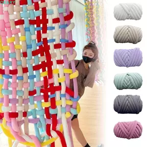 QEARY Ngón Tay Vòng Tròn Sợi, Đường Kính 3cm Dày 500g / Cuộn Ngón Tay Vòng Sợi, Chunky Tay Mềm Dệt Tay Đan DIY Đan Sợi Chăn Đan