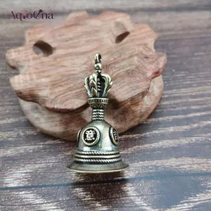 AqToCna Đồng Thau Thủ Công Magic Chuông Gió Chuông Đồng Chuông Mặt Dây Chuyền DIY Móc Chìa Khóa AqToCna
