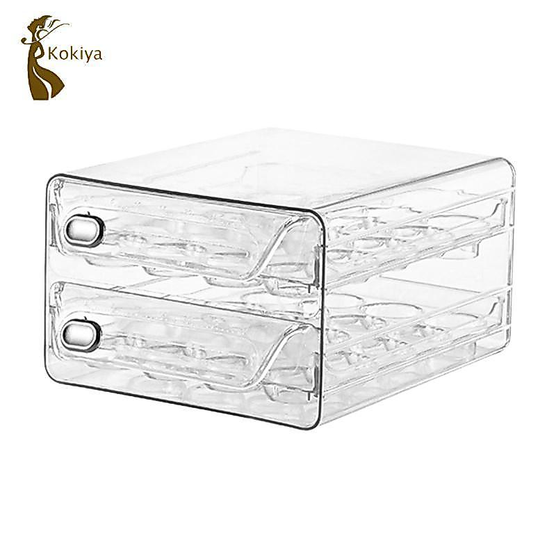 Tủ Lạnh Trứng Tổ Chức Khay Đựng Trứng Kéo Trong Suốt Dung Tích Lớn