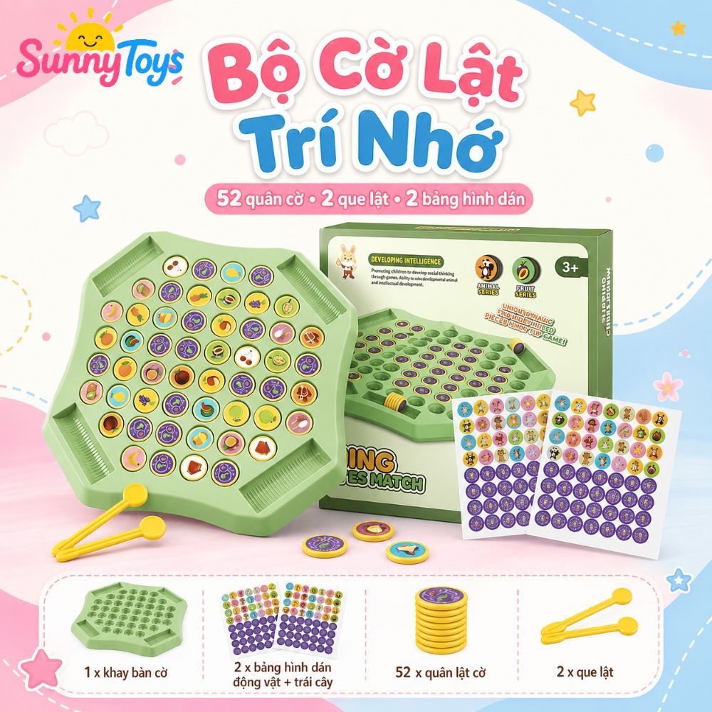 Đồ Chơi Lật Màu SunnyToys - Đồ Chơi Gia Đình Rèn Khả Năng Quan Sát Cho Bé