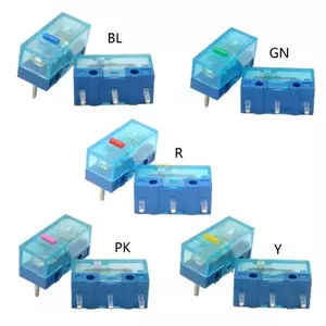 Btsg Nút chuột vỏ xanh HUANO chính hãng Micro Switch 3Pin 0 74N cho chuột chơi game