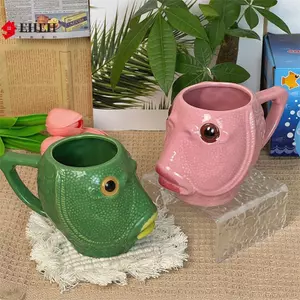 Cốc Vui Nhộn Xấu Xí Đầu Xanh Cá Gốm Sứ Cốc Cà Phê Dung Tích Lớn Văn Phòng Sáng Tạo Cốc Nước Trẻ Em VN