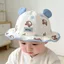 WANYEDI Mũ chống nắng cho bé, Mũ chống nắng Cotton in hình gấu, Quà tặng Tai gấu mềm cho trẻ sơ sinh Mũ xô trẻ em