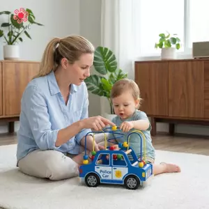 MJnmc Hạt Gỗ Con Lăn Coaster Mê Cung Đồ Chơi Giáo Dục Cho Trẻ Mới Biết Đi Học Sáng Tạo Vòng Tròn Tra Trò Chơi Lớp Học Mầm Non Sử Dụng Mới