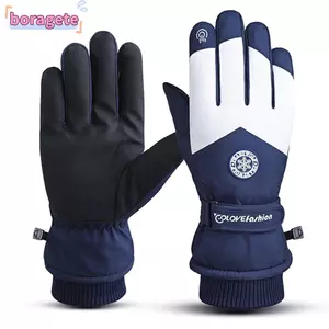 Găng tay tuyết BORAGETE Màn hình cảm ứng chống nước Găng tay trượt tuyết chống trượt ấm áp