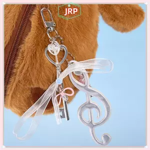 JRP Đơn Giản Nơ Note Móc Khóa Túi Sáng Tạo Mặt Dây Chuyền Thích Hợp Cho Những Người Hâm Mộ Âm Nhạc Hiện Nay Tinh Tế Bapa Phụ Kiện Trang Trí JRP