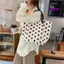 Túi xô SAMO, Túi xách thông thường dung tích lớn, Túi Tote đa năng thời trang Wave Point Polka Dot Sử dụng hàng ngày