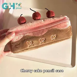 GHX Dễ Thương Sang Trọng Bánh Anh Đào Túi Đựng Tinh Tế Dung Tích Lớn Sinh Viên Văn Phòng Phẩm Cao Cấp Hàn Quốc Văn Phòng Phẩm Bút Chì Túi VN
