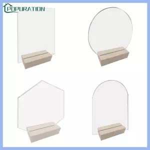 POP Trong Suốt Để Bàn Hiển Thị Giá Đỡ Bàn Acrylic Ký Giá Đỡ Đế Cho Tiệc Cưới Tiệc Menu Nơi Thẻ Khách Sạn