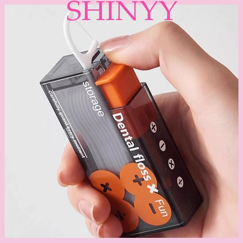 SHI Nhựa Floss Chọn Tổ Chức Tăm Giá Đỡ Dễ Dàng Một Tay Truy Cập Di Động Răng Miệng Chăm Sóc Hộp Đựng Để Sử Dụng Hàng Ngày Trave