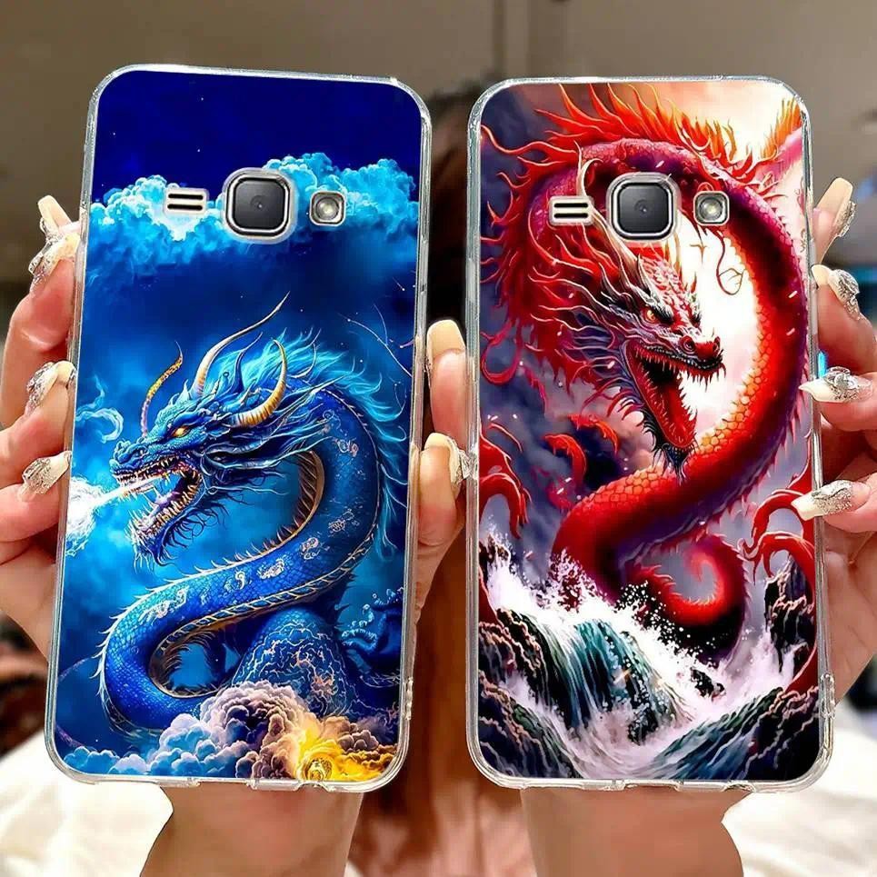 Ốp Lưng Cho Samsung Galaxy J1 2016 Ốp lưng Samsung J1 Mini Coque Hoa Bướm Rồng Động Vật Mờ Ốp Lưng Mềm