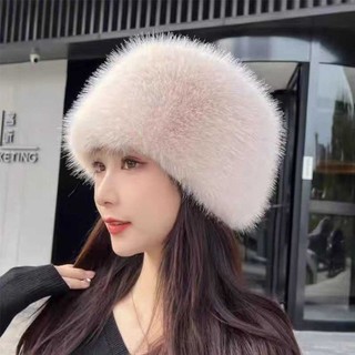 Mũ Lông Tơ Mông Cổ Dày Mịn Sang Trọng, Giả Bomber Bảo Vệ Tai, Hoạt Động Ngoài Trời Ấm Áp