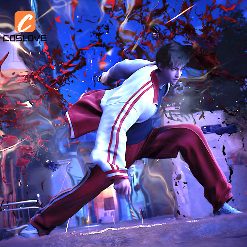 Suit đồng phục học sinh Lin Qiye màu đỏ, phù hợp cosplay cho người có cánh tay dài