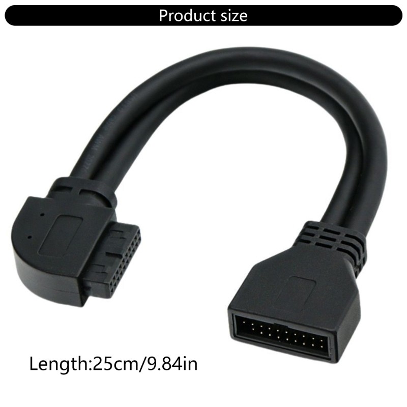IOR 90 Độ USB3 0 Mặt Trước Cáp Chuyển Đổi 25cm 19Pin 20Pin Tương Thích Dễ Dàng Lắp Đặt Cho Vỏ PC Nâng Cấp