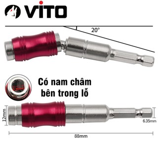 Đầu Chuyển Góc Khoan Vít Từ Tính 1/4", Chuyên Dụng Lắp Đặt Thi Công Vị Trí Hẹp
