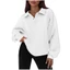 Treeling Women 's Reverse-Seamed Henley Snap-neck Cổ chữ V dáng rộng Áo chui đầu có khe cao