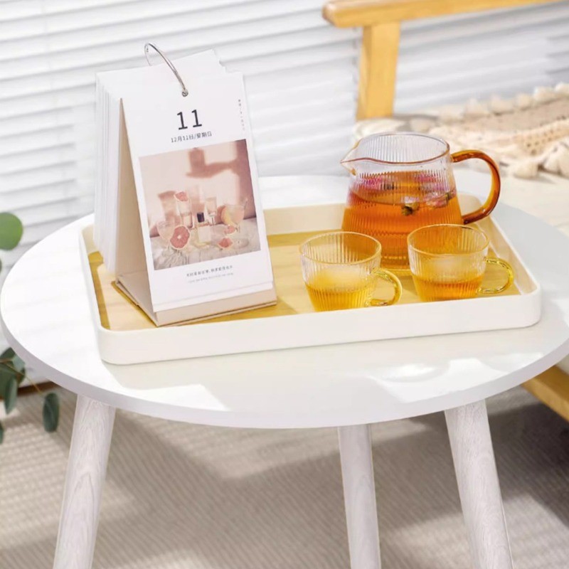 [H & L] 1 / 2 CÁI - Khay phục vụ hạt gỗ bằng nhựa, Thiết kế đa năng nhẹ cho cà phê trà trái cây, Dễ dàng làm sạch bền bỉ, Sử dụng quán cà phê tại nhà khách sạn