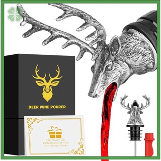 Đầu Hươu Chai Rượu Rót Và Nút Chặn 2 Trong 1 Stag Rượu Có Hộp Quà Tặng Săn Bắn Quà Tặng Sinh Nhật Quà Giáng Sinh Cho Nam Bố Thợ Săn silicone hợp kim tiện dụng phù hợp dùng cho gia đình căn hộ văn phòng và không gian nhỏ