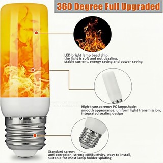 Bóng đèn LED ngọn lửa tự nhiên hiệu ứng nhấp nháy trang trí không khí ánh sáng E14 E27 B22 3W 5W 85-265V trang trí ngày lễ