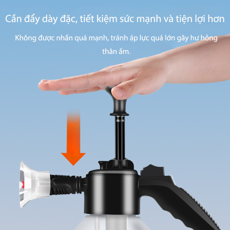 Bình phun tạo bọt cầm tay, Bình xịt tạo bọt tuyết rửa xe cầm tay, Tạo Bọt Nhiều, dung tích 2 lít