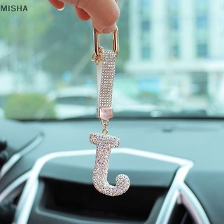 Misa Thời Trang Lấp Lánh Kim Cương Giả Bảng Chữ Cái Móc Khóa Chữ Dễ Thương Quyến Rũ Vòng Chìa Khóa Ba Lô Tinh Tế Phụ Kiện Trang Trí Quà Tặng