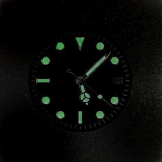 Mặt số đồng hồ phát sáng 28,5mm cho SEIKO Mod Refit NH35 NH36 4R36 Phong trào triệt để Hoa văn chống nắng phát sáng ban đêm màu xanh lá cây Sửa chữa các bộ phận mặt đồng hồ