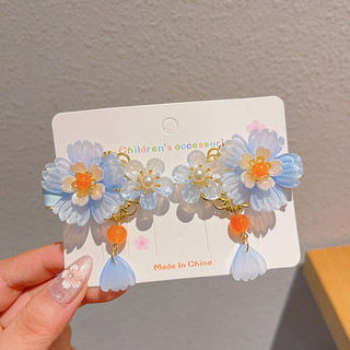 Kẹp Tóc Handmade Phong Cách Ngọt Ngào Cho Trẻ Em, Tua Rua Trang Trí, Phù Hợp Tóc Dày Và Xoăn